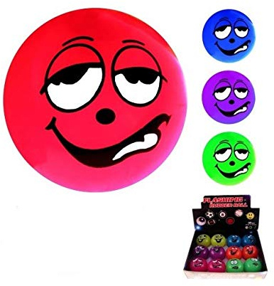 Krüger & Gregoriades 542140 - LED Flummi Smiley, 55 mm