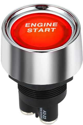 Jtron bouton poussoir 12v de Démarrage Commutateur 20mm 50A D'allumage Moteur bouton poussoir interrupteur Commutateur momentané interrupteur