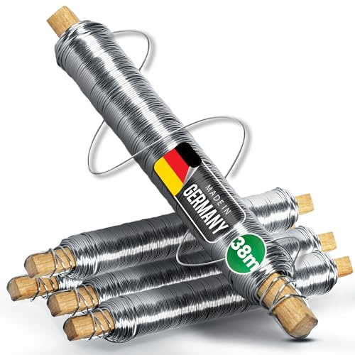 Novaliv 5X Aluminiumdraht Ø 0,65mm I Metalldraht Silber I Alu Draht zum Basteln Blumendraht Metalldraht Biegedraht Basteldraht Schmuckdraht