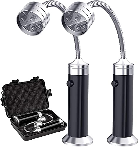 DailyAdorn Lampada Barbecue Magnetica, 2 Pezzi LED Grill Light Lampada Barbecue Magnetica BBQ Set 360 Gradi Regolabile Accessori per Camping Party Nero
