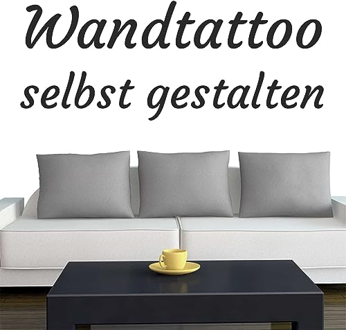 WANDTATTOO selber gestalten - individuell - personalisiert mit Wunschtext - Sprüche - Dekoration Fensterfolie - Wandaufkleber - Kinderzimmer Wohnzimmer Schlafzimmer Küche Badezimmer Büro Hotel