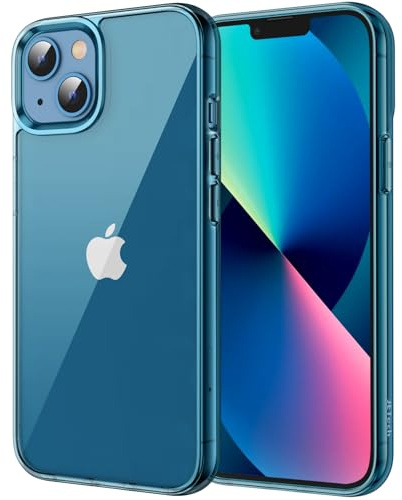 JETech Case for iPhone 13 mini, Anti-Yellowing, Navy Blue | Shockproof Protection, Scratch Resistant Hard PC Back, Durable Transparent TPU Bumper