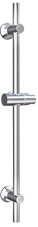 Görbach Colonna Doccia Asta Doccia 70cm in Acciaio Inox, Set Asta Doccia Saliscendi con Supporto Soffione Regolabile Cromo