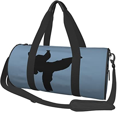 Runde Reisetasche Karate Sporttasche für Männer Frauen Seesack Sporttasche