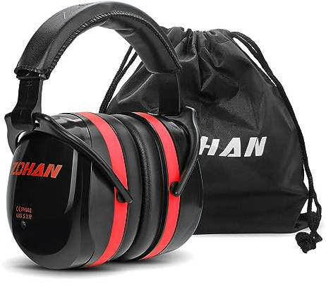 ZOHAN Ear Defenders Adults SNR 34dB Hearing Protection Ear Muffs for Teens | For Workshop DIY, Autism Friendly , Comfortable Safety Ear Protectors, Adjustable Headband, Construction Noise Reduction