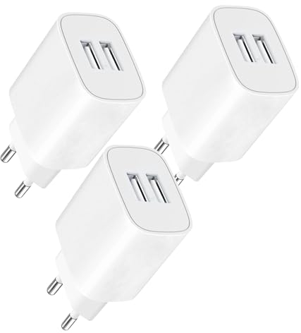 Ladegerät USB, 2.1A/5V Netzteil USB Stecker Steckdose USC Plug Ladegerät Ladestecker Charger Adapter Kompatibel mit iPhone XS XR X 8 7 6, Samsung, Xiaomi, Huawei