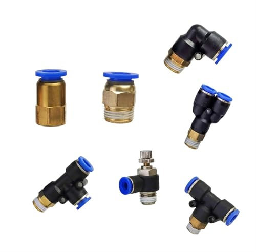 Schnellverschluss aus Messing, Typ PL/PB/PCF/PC/SL/PD, Schlauchschnelligkeiten, Rohr, pneumatische Luftverschraubung, 30 Stück(4-M5)