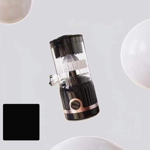 Electric Portable Wireless USB Rechargeable Citrus Fruits Lime Lemon Squeezer Orange Juicer (Black)