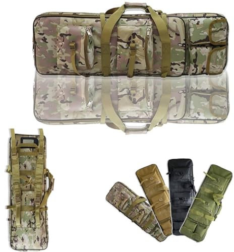Waffenkoffer Taktische Waffentasche Für Militärarmee Airsoftgewehr Tragetasche CS Jagd Schießen Paintball Mit Reißverschluss Und Kartentasche Auf Der Rückseite A,117CM