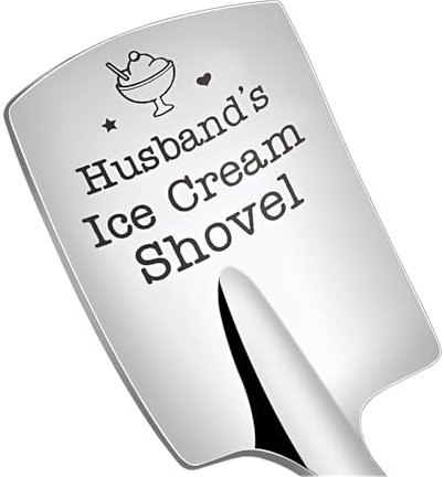 Funny Valentines Gifts for Husband Hubby Anniversary Birthday Gifts for Hubby Husband Ice Cream Shovel Spoon Gift for Husband I Love You Gift for Hubby Husband Valentines Day Gifts Spoon