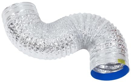 HOMSFOU Range Hood Exhaust Pipe Flexible Aluminum Foil Cooling Heating Exhaust Hose for Kitchen Vent Hood Ventilation