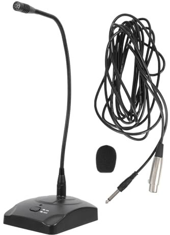 BESPORTBLE Microphone de Conférence Filaire Col de Cygne Haute pour Enregistrement et Diffusion Direct Compatible PC et Ordinateur Portable Mètres Design Élégant