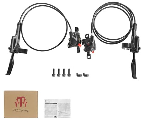 ZTZ MT200 MTB Hydraulic Disc Brakes Set Left Front 800mm Right Rear 1550mm Mountain Bike Hydraulic Brake Mountain Bike Bicycle Disc Brake 2 Piston