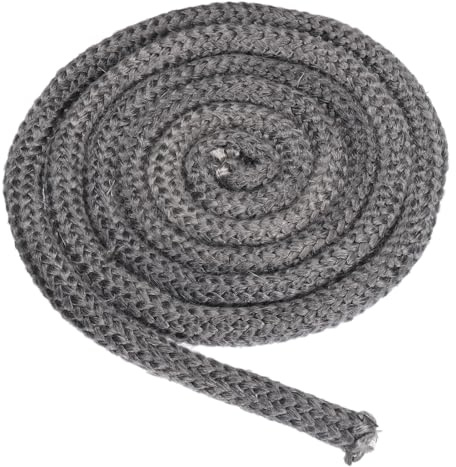 PATIKIL Stove Rope 16mm x 2.5 Meters, Graphite Fiberglass Round High-Temperature Resistance Seal Rope Replacement Gasket for Stoves Fireplace Door, Black