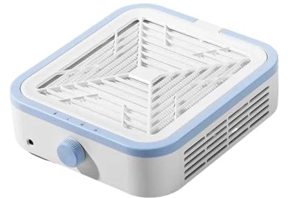 Colector de polvo uñas 120 W, bajo nivel ruido, 12 000 RPM, turbo, sin escobillas, con 2 filtros reutilizables, ventilador vacío, extractor(2)