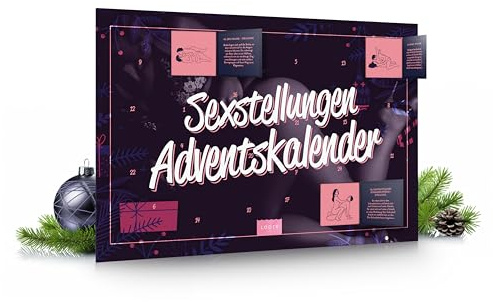 Sexstellungen Adventskalender 2025 | 24x Gutscheine Gutscheinheft für Paare | Sexpositionen für eine aufregende Adventszeit | Sex Geschenkidee