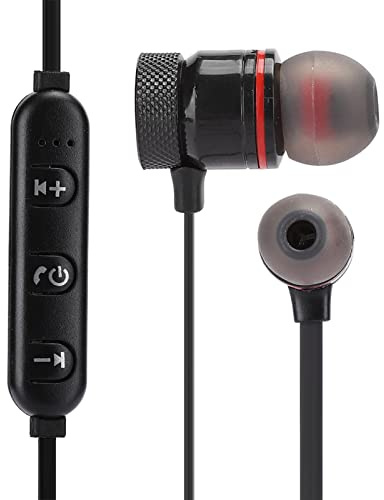 Plyisty Auricolari Wireless, Cuffie Intrauricolari, Auricolari Bluetooth 5.0, Riduzione Del Rumore, Microfono Integrato Per Chiamate E Musica, Ergonomici Per Corsa, L'escursionismo (BLACK)