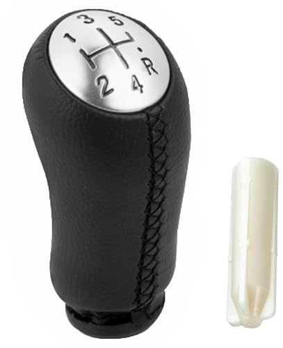 ZynoMUCH Car Gear Shift Knob 5 Speed,Gear Shift Knob with Adapter for Clio III 2005-09, Megane 2 Laguna 2 2003-09, Clio 4 2012-19 Scenic 2003-2006, Kangoo 2009