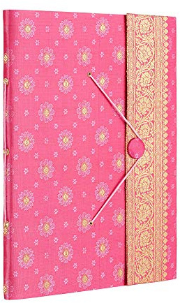 Paper High Fair Trade Fotoalbum Sari 260 x 350 mm extra groß - rosa