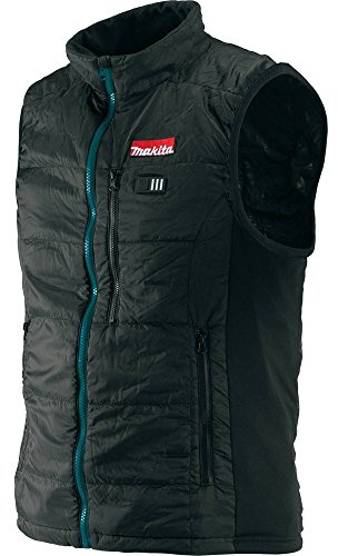 Makita DCV200ZXL Thermoweste inklusive Akku-Adapter (ohne Akku/Ladegerät), 18 V, Größe: XL, Schwarz