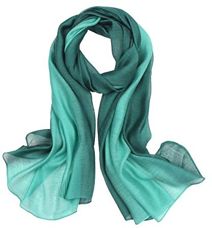 Sawekin Sciarpa da donna, foulard estivo, tinta unita, per abito da sera, festa, matrimonio, sciarpa di seta/cotone per tutto l'anno