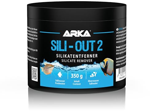 Silikat Entferner Aquarium 500 ml – entfernt Silikat, Phosphat & Gelbstoffe – gegen Kieselalgen im Meer- & Süßwasser – pH-stabil & tierfreundlich – ARKA Sili-Out 2