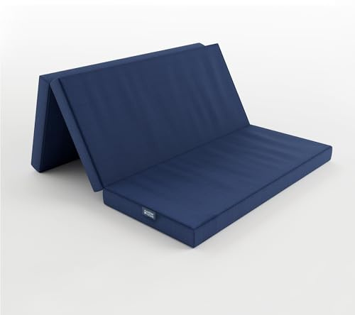 MOTHER NURTURE Classic Foam Foldable Mattress, Blue, 120 x 60 x 6 cm