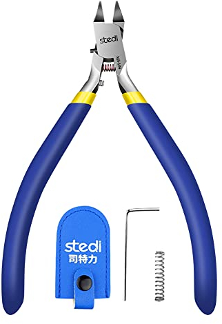 Stedi 4.7-inch Model Nipper, with Ultra-Thin Single-Edge and Blade Case Plastic Model Tools for Gundam Repairing Plastic Model and Fixing，Blue