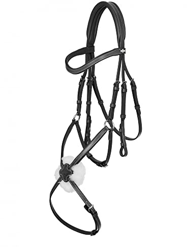 LeMieux Arika Grackle Bridle - Black/Silver Cob
