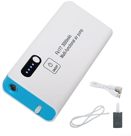 Aquarium Luftpumpe, Angeln Belüfter Luftpumpe, Tragbare Fisch Tank Luftpumpe, USB Lithiumbatterie Aufladen Sauerstoffpumpe Auto Sauerstoff