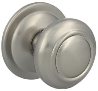 Amig - Pomello Per Porta D'ingresso - Larghezza massima della porta 70 mm - Include perno filettato e dado - Pomello a sfera cava - Facile da montare - Acciaio cromato opaco