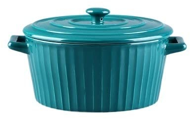 Ceramic Casserole Creative Flat Lid Soup Pot Stew Pot Large Capacity Fire Household Kitchen Supplies (Color : B) (B A)