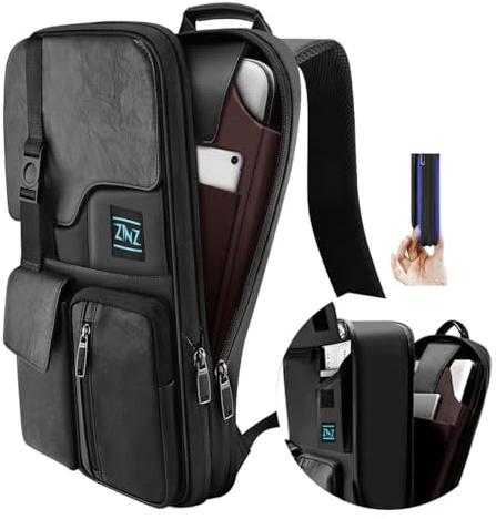 ZINZ Mochila Expandible 15-15,6-16 Pulgadas para Portátil, B01K01 | Mochila Ordenador con Múltiples Bolsillos, Mochila Antirrobo para Viaje para Hombre y Mujer