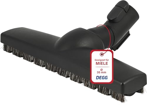 DEGG Bocchetta, Compatibili con Aspirapolvere Miele, Spazzola Parquet, 35 mm, Bocchetta per Pavimenti Compatibile con il Sistema a Clic dell'Aspirapolvere Miele