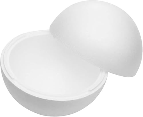 Palline rotonde in schiuma di polistirolo, bianche, solide, per fai da te, progetti scolastici, casa, Natale (30 cm)