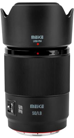 Meike 50mm F1.8 Auto Focus STM Stepping Motor Full Frame Portrait Lens Compatible with Panasonic Lumix Sigma Leica L-Mount Cameras S1H S1 S5 S5 Mark II S1R S9 SL SL2 FP FPL SL3