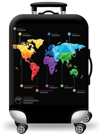 HENGBIRD KofferschutzhüLle Elastisch Kofferbezug Suitcase Cover StaubgeschüTzt KofferhüLle Hergestellt Aus Polyester KofferhüLle KofferschutzhüLle Passend für GrößE (L(25-28Inch))