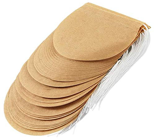 Hethlif 300 StüCke Tee Filter Beutel, Einweg Tee Filter Beutel Papier Tee Aufguss Kordelzug Leere Tee Beutel für Losen Tee und Kaffee