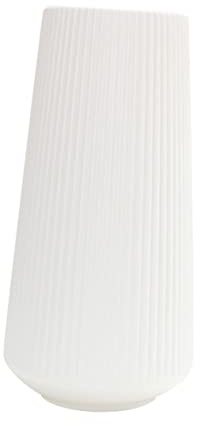 MUSISALY Große Kunststoff Vase Weiß Vase mit Trockenblumen Dekorative Blumenvase im Nordischen Stil für Haushalt und Balkon Langlebig