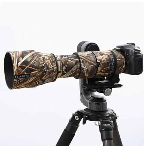 ROLANPRO Copriobiettivo mimetico per Sigma 150-600 mm F5-6.3 DG OS HSM Contemporaneo Coat Lens Custodia protettiva - #9d Grass Waterproof