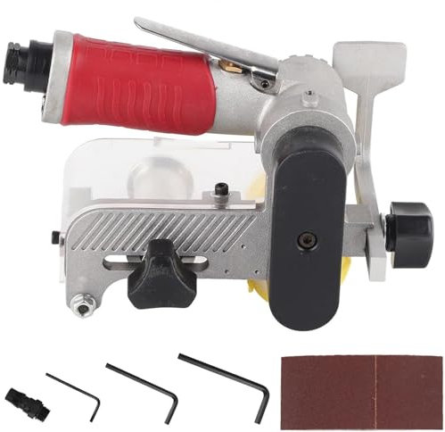STWBHW Lijadora de Banda neumática, trefiladora neumática, lijadora de Banda neumática de 60 x 260 mm, pulidora neumática for desbarbar, con Agarre ergonómico, Lijado y Acabado