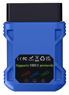 Flaconi ODB2 Diagnosegerät,Auslesegerät Auto,OBD II Diagnose Scanner für Fahrzeuge Überprüfung der Motorlichter,OBD2 Bluetooth Diagnosegerät Scanner Code Leser für iOS Android iPhone Windows
