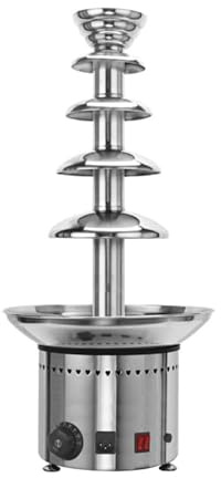 Fontaine à Chocolat 4 Étages Inox - 2 à 5 kg - 110°C - Thermostat Réglable - Professionnelle