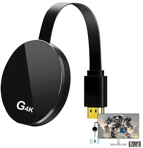 4K Screen Mirroring Adapter, Wireless HDMI Display Dongle Compatible DLNA,Miracast, AirPlay,No Need to Download APP,for i-Phone, i-Pad, Android, Tablet, Laptop Casting to HDTV/Monitor/Projector