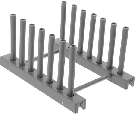 HIAKDOFT Portapiatti e Scolapiatti in Plastica Grigia Resistente Organizer da Cucina Compatto per Stoviglie e Piatti e Portatile per Arredamento Riutilizzabile