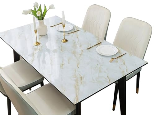 FANIVIN PVC Tovaglia Protettivo Impermeabil Spessore 1mm Bianca A 90x140cm