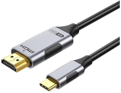 Cavo 8K Type-C a HDMI Trasmissione video e audio unidirezionale in nylon intrecciato 8K a 60 Hz 4K a 120 Hz Adatto for laptop e telefoni(4K Type-C to HDMI,1m)