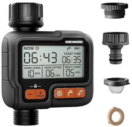 Suinga Programador de Riego Full Control | Temporizador de Grifo Digital para Jardin 1 Salida