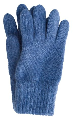 FosterNatur, barnfingerhandskar/stickade handskar/ullhandskar, 100 % merinoull extra fin