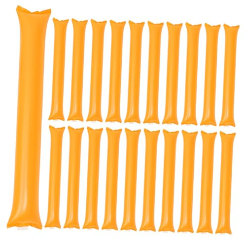 DEARMAMY Palos de Animación Inflables 50 Piezas Color Naranja para Eventos Deportivos y Fiestas, Generadores de Ruido Ligeros de Plástico Pe para Animadoras y Porristas, Accesorios